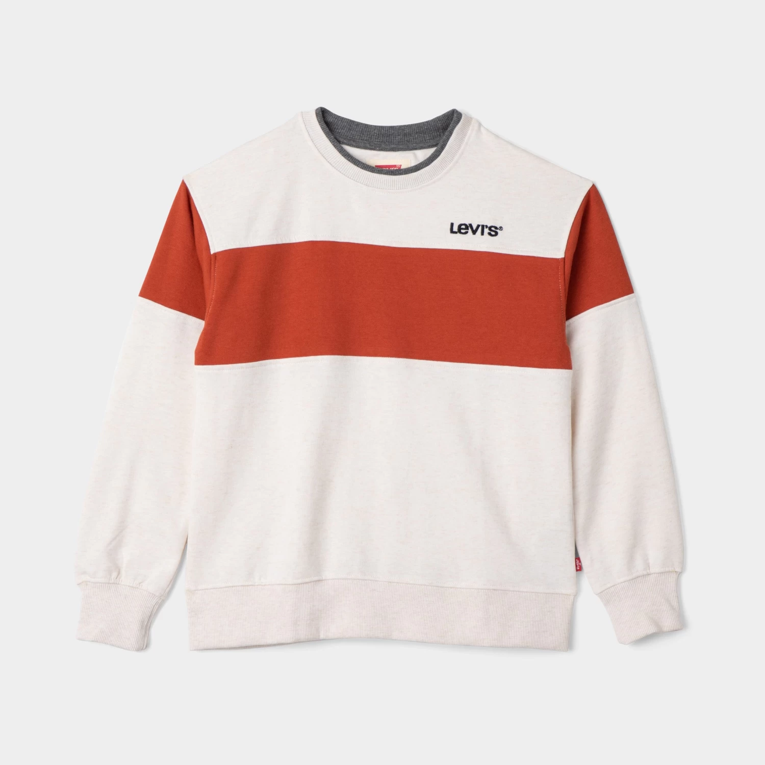 Levis Levi's Junior Boys' Colourblock Crewneck / Oatmeal Heather 3 Levis Levi's Junior Boys' Colourblock Crewneck / Oatmeal Heather