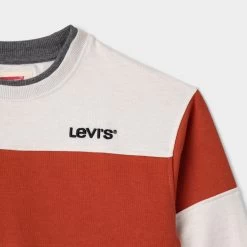 Levis Levi's Junior Boys' Colourblock Crewneck / Oatmeal Heather 8 Levis Levi's Junior Boys' Colourblock Crewneck / Oatmeal Heather -Sports Fashion Clothing Store 91d555w4x colorblock crewneck 2