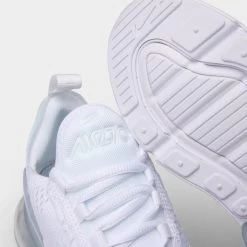 Nike Air Max 270 GS White / White - Metallic Silver -Sports Fashion Clothing Store 943345103 nike air max 270 gs 3