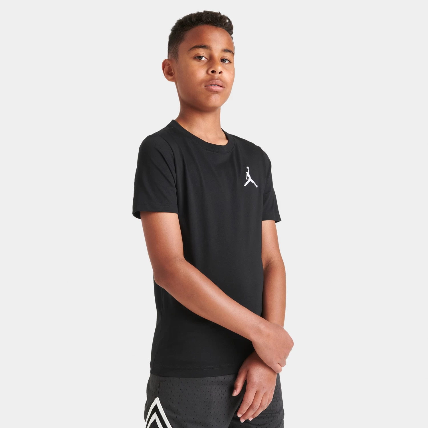 Jordan Junior Boys' Jumpman Emblem T-Shirt / Black