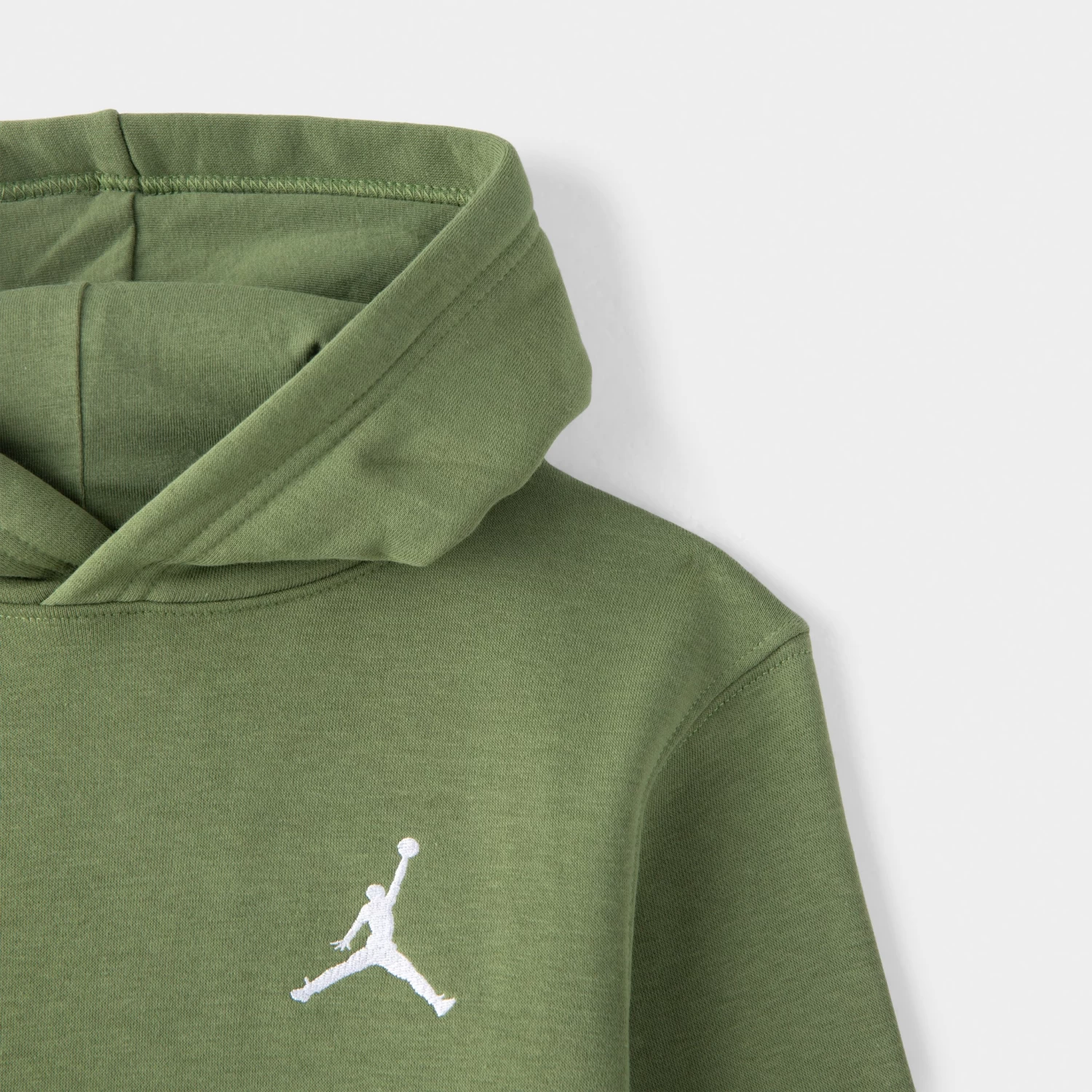 Jordan Junior Boys' MJ Essentials Pullover Hoodie / Light Olive - Image 3