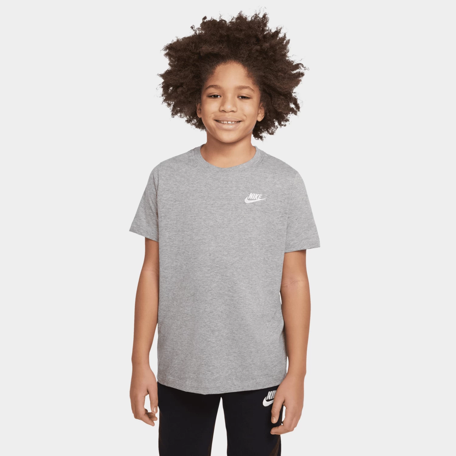 Nike Sportswear Juniors' Embroidered Futura T-shirt / Dark Grey Heather