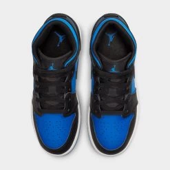 Jordan 1 Mid GS Black / Royal Blue - Black -Sports Fashion Clothing Store AURORA DQ8423 042 PHCTH001 3144