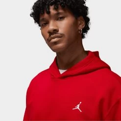 Jordan Essentials Fleece Pullover Hoodie / Gym Red -Sports Fashion Clothing Store AURORA FJ7774 687 PHSYM001 3144