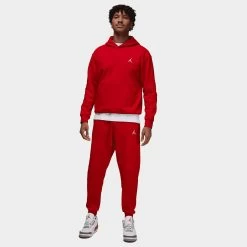Jordan Essentials Fleece Pullover Hoodie / Gym Red -Sports Fashion Clothing Store AURORA FJ7774 687 PHSYM003 3144