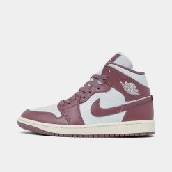 Jordan Women's 1 Mid Pure Platinum / Sky J Mauve - Sail
