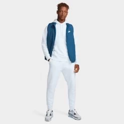 Nike Sportswear Club Fleece Joggers Football Grey / Football Grey - White -Sports Fashion Clothing Store BV2671 085 nike sportswear club fleece joggers F