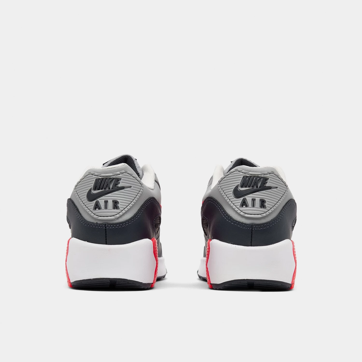 Nike Air Max 90 Leather GS Light Smoke Grey / Bright Crimson 6 Nike Air Max 90 Leather GS Light Smoke Grey / Bright Crimson - Image 4