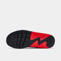 Nike Air Max 90 Leather GS Light Smoke Grey / Bright Crimson 13 Nike Air Max 90 Leather GS Light Smoke Grey / Bright Crimson -Sports Fashion Clothing Store CD6864 021 nike air max 90 ltr gs light smoke grey bright crimson dark obsidian 6