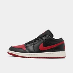 Jordan Women's 1 Low Black / Gym Red - Sail