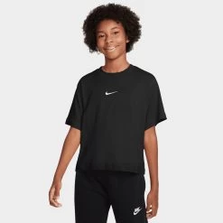 Nike Junior GIrls' Essential Boxy T-shirt / Black