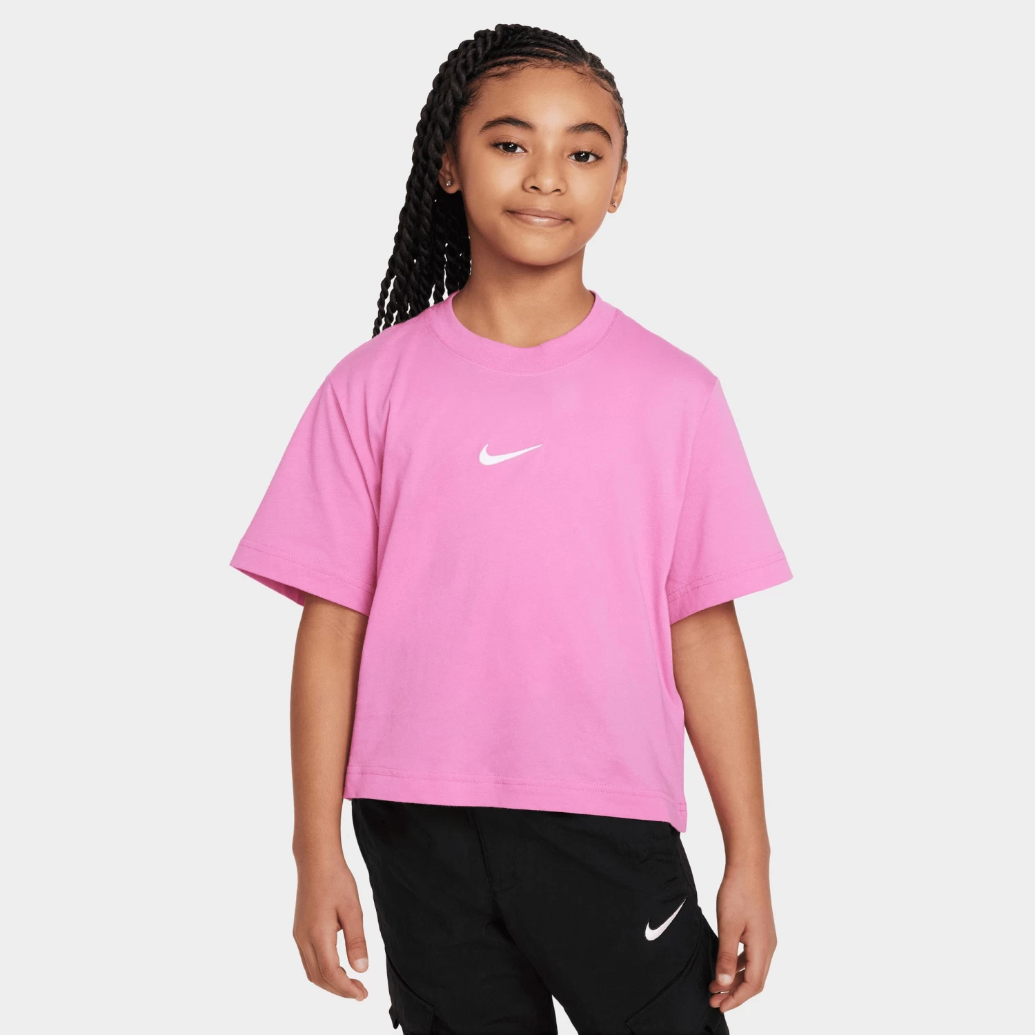 Nike Junior Girls' Essential Boxy T-shirt / Playful Pink