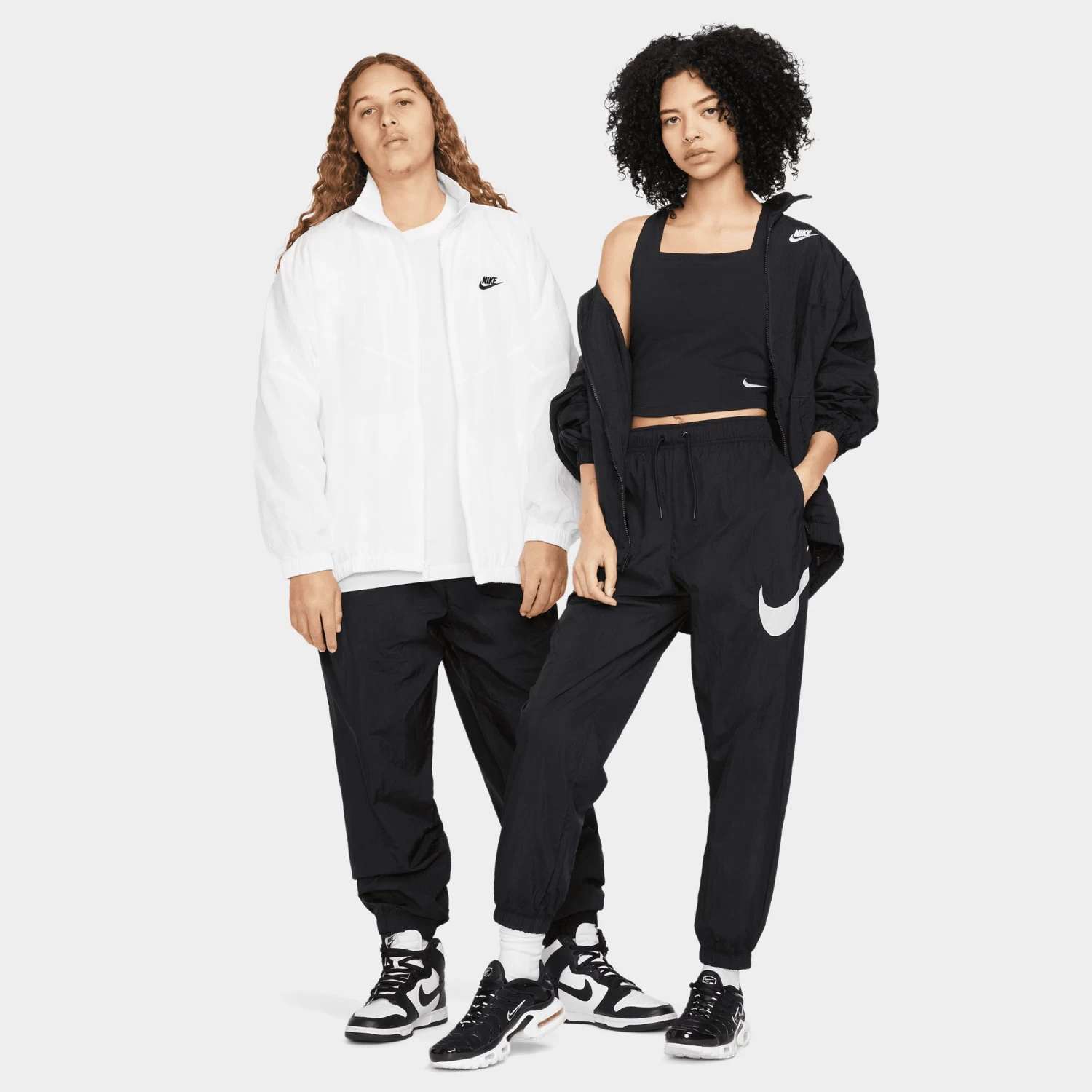 Nike Sportswear Women's Essential Mid-Rise Pants Black / White - Image 5