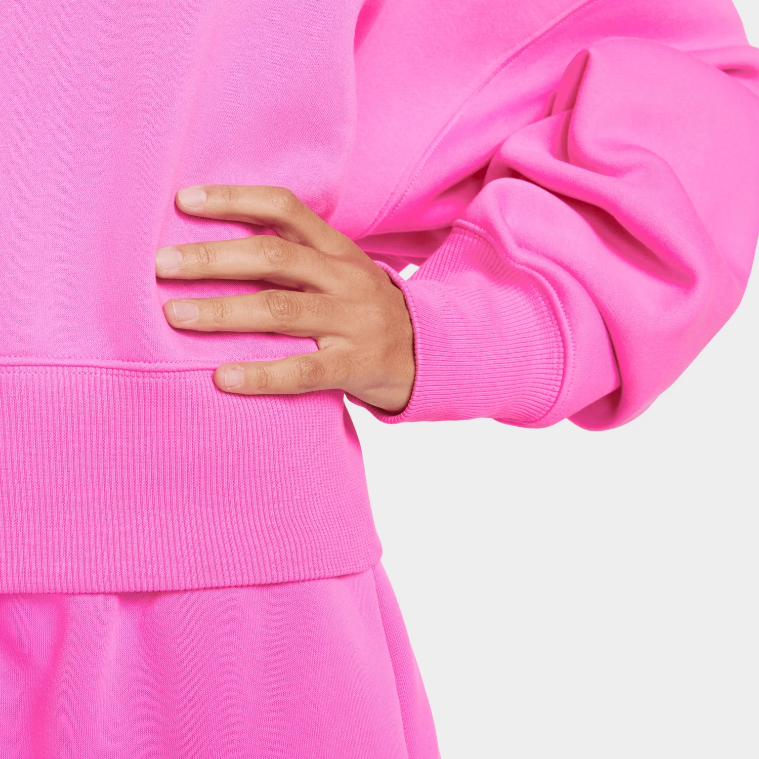 Nike Sportswear Women's Phoenix Fleece Over-Oversized Crewneck Playful Pink / Black - Image 5