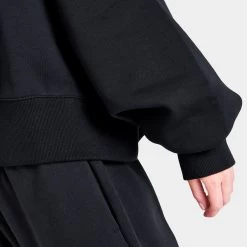 Nike Sportswear Women's Phoenix Fleece Over-Oversized Crewneck Black / Sail -Sports Fashion Clothing Store DQ5761010 nike sportswear womens phoenix fleece over oversized crewneck black sail E