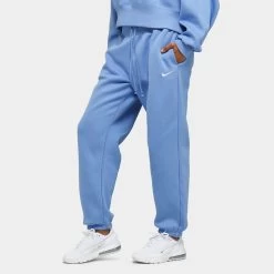 Nike Sportswear Women's Phoenix Fleece High-Waisted Oversized Sweatpants Polar / Sail -Sports Fashion Clothing Store DQ5887 450 w nsw phnx flc hr os pant D