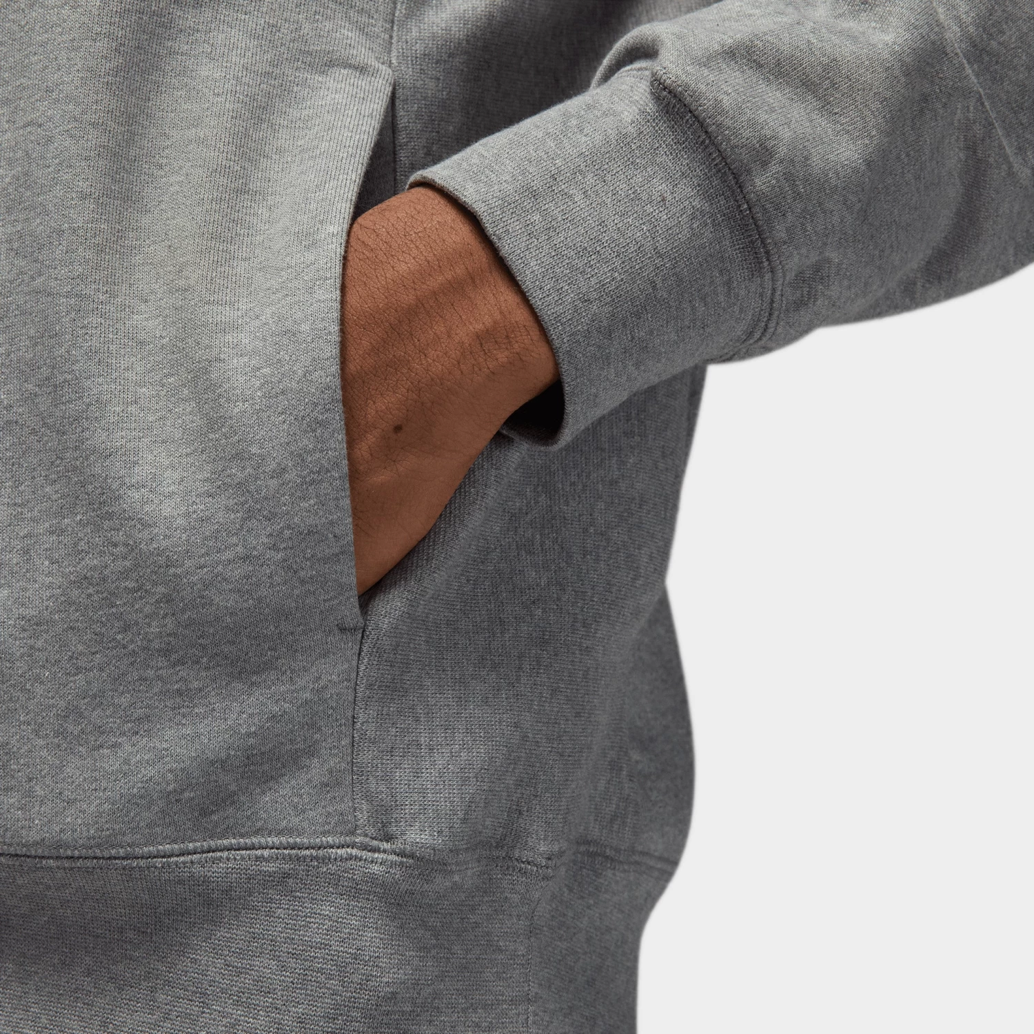 Jordan Dri-FIT Sport Crossover Fleece Pullover Hoodie Carbon Heather / Black - Image 4