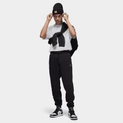 Jordan Essentials Fleece Pants Black / Black - White -Sports Fashion Clothing Store DQ7340010 m j ess flc pant E