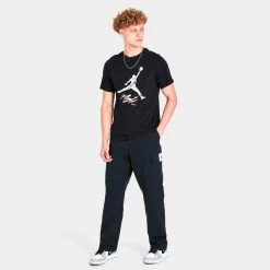 Jordan Essentials Utility Pants Black / Sail -Sports Fashion Clothing Store DQ7342 010 jordan essentials utility pants black sail B