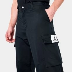 Jordan Essentials Utility Pants Black / Sail -Sports Fashion Clothing Store DQ7342 010 jordan essentials utility pants black sail E