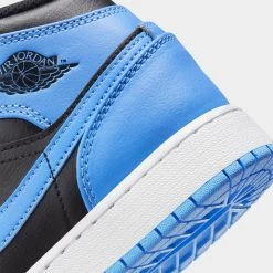 Jordan 1 Mid GS University Blue / Black - White -Sports Fashion Clothing Store DQ8423 401 jordan 1 mid gs university blue black white 3