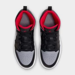 Jordan 1 Mid PS Black / Cement Grey - Fire Red -Sports Fashion Clothing Store DQ8424 006 jordan 1 mid ps black cement grey fire red 3