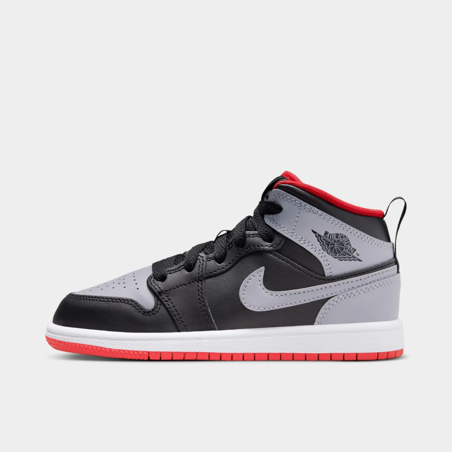 Jordan 1 Mid PS Black / Cement Grey - Fire Red