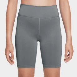 Nike Junior Girls' Bike Shorts Smoke Grey / White