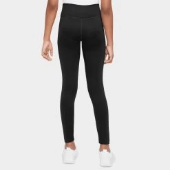 Nike Junior Girls' Dri-FIT One Leggings Black / White -Sports Fashion Clothing Store DQ8836 010 nike junior girls dri fit one tights black white A