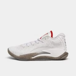 Jordan Zion 3 GS White / University Red - Cement Grey
