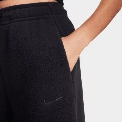 Nike Sportswear Women's Plush Pants Black / Dark Smoke Grey -Sports Fashion Clothing Store DV4361 010 w nsw plsh pant D
