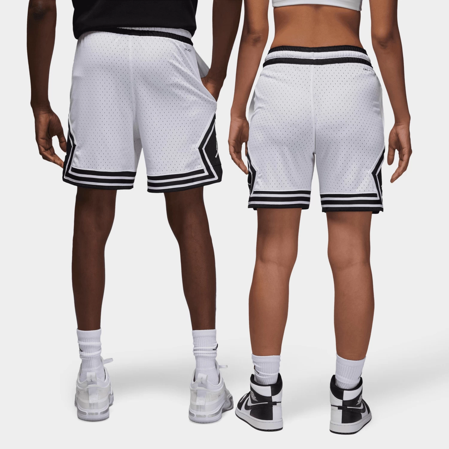 Jordan Dri-FIT Sport Diamond Shorts White / Black - White - Image 3