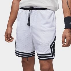 Jordan Dri-FIT Sport Diamond Shorts White / Black - White -Sports Fashion Clothing Store DX1487 100 jordan dri fit sport diamond shorts white black white B