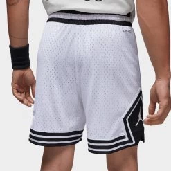 Jordan Dri-FIT Sport Diamond Shorts White / Black - White -Sports Fashion Clothing Store DX1487 100 jordan dri fit sport diamond shorts white black white F