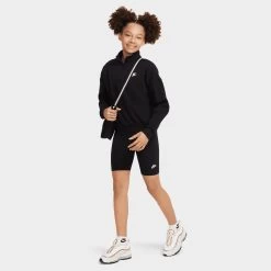 Nike Sportswear Junior Girls' 7 Inch Bike Shorts Black / White 11 Nike Sportswear Junior Girls' 7 Inch Bike Shorts Black / White -Sports Fashion Clothing Store DX5066 010 sportswear junior girls 7 inch bike shorts black white E