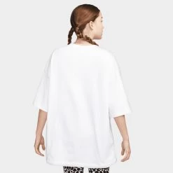 Nike Sportswear Women's Essential Oversized T-shirt / White -Sports Fashion Clothing Store DX7910 100 nike sportswear womens essential oversized tshirt white A