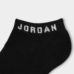 Jordan Everyday No-Show Socks (3 Pack) Black / White -Sports Fashion Clothing Store DX9656010 everyday no show socks 2