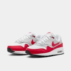 Nike Air Max 1 GS Neutral Grey / University Red - White -Sports Fashion Clothing Store DZ3307 003 P2