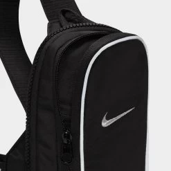 Nike Sportswear Essential Crossbody Bag Black / Black - Metallic Silver 11 Nike Sportswear Essential Crossbody Bag Black / Black - Metallic Silver -Sports Fashion Clothing Store FB2850 010 nike sportswear essentials crossbody bag black 4