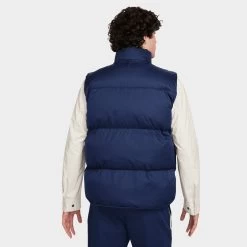 Nike Sportswear Club PrimaLoft Water-Repellent Puffer Vest Midnight Navy / White -Sports Fashion Clothing Store FB7373 410 nike club therma fit puffer vest midnight navy A