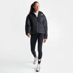 Nike Sportswear Women's Therma-FIT Classic Puffer Jacket Black / White -Sports Fashion Clothing Store FB7672 010 M2