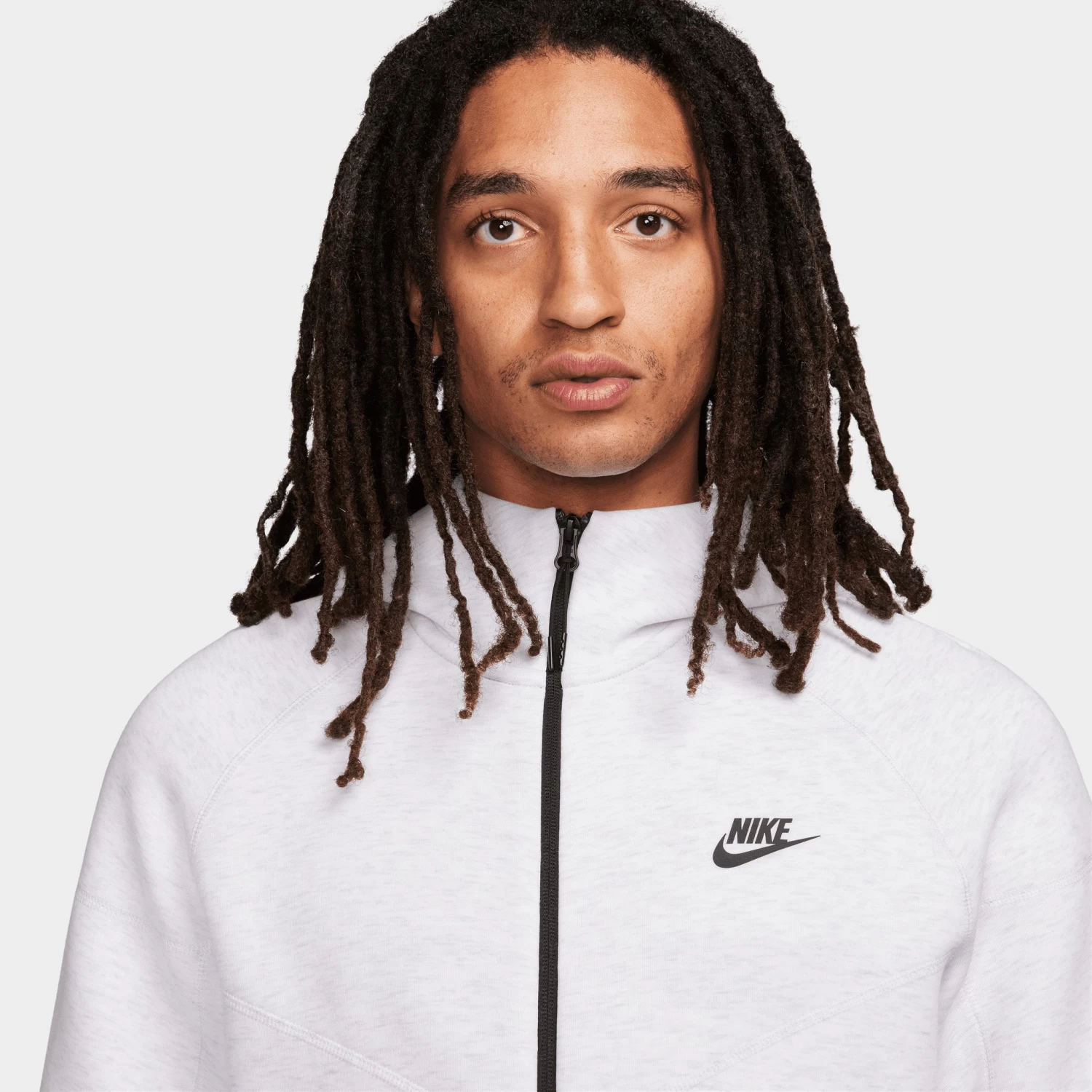 Nike Sportswear Tech Fleece Full-Zip Windrunner Hoodie Birch Heather / Black - Image 3