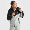 Nike Sportswear Tech Fleece Windrunner Full Zip Hoodie Dark Heather Grey / Black - White