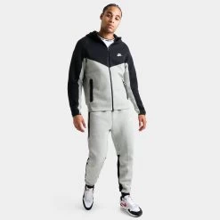 Nike Sportswear Tech Fleece Slim Fit Joggers Dark Grey Heather / Black - White -Sports Fashion Clothing Store FB8002 064 nike sportswear tech fleece joggers dkgreyheatherblk set B