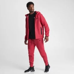 Nike Sportswear Tech Fleece Slim Fit Joggers Light University Red Heather / Black 11 Nike Sportswear Tech Fleece Slim Fit Joggers Light University Red Heather / Black -Sports Fashion Clothing Store FB8002 672 M2