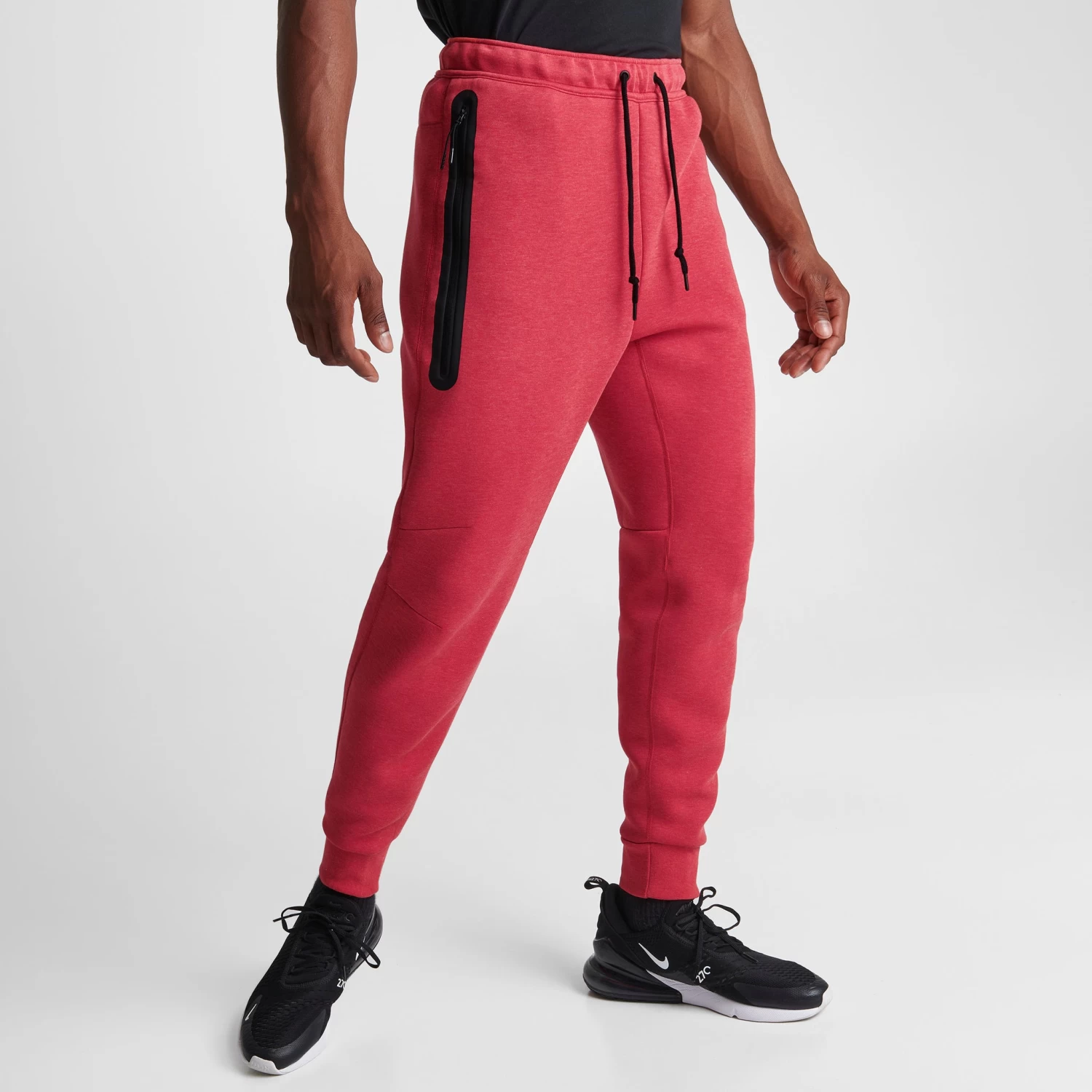Nike Sportswear Tech Fleece Slim Fit Joggers Light University Red Heather / Black 4 Nike Sportswear Tech Fleece Slim Fit Joggers Light University Red Heather / Black - Image 2