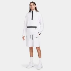 Nike Sportswear Tech Fleece Shorts Birch Heather / Black 13 Nike Sportswear Tech Fleece Shorts Birch Heather / Black -Sports Fashion Clothing Store FB8171 051 nike sportswear tech fleece shorts birch heather black B