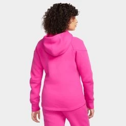 Nike Sportswear Women's Tech Fleece Windrunner Full Zip Alchemy Pink / Black -Sports Fashion Clothing Store FB8338 605 nsw women s tech fleece full zip hoody set A
