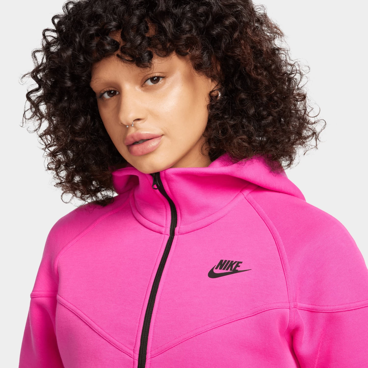 Nike Sportswear Women's Tech Fleece Windrunner Full Zip Alchemy Pink / Black - Image 3