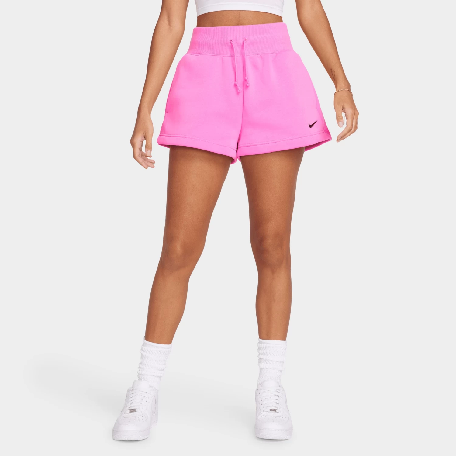 Nike Sportswear Phoenix Fleece High Rise Shorts Playful Pink / Black